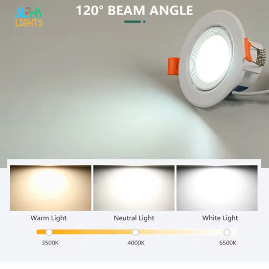 Modern tilt LED downlight in white
 Modern tilt LED downlight in white