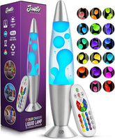 17-Color Changing LED Motion Lamp with Remote, 16" LED Light for Kids Teens and Adults, Night Light Nightlight, Magma Lamp, Home Decor, Relaxing Light for Bedroom Living Room (Silver Base)