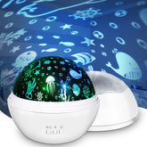 Baby Light Projector Light, 360 Degree Starry Sky & Undersea