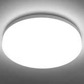 24W Dome Flush LED Ceiling Light installed in a modern UK bathroom