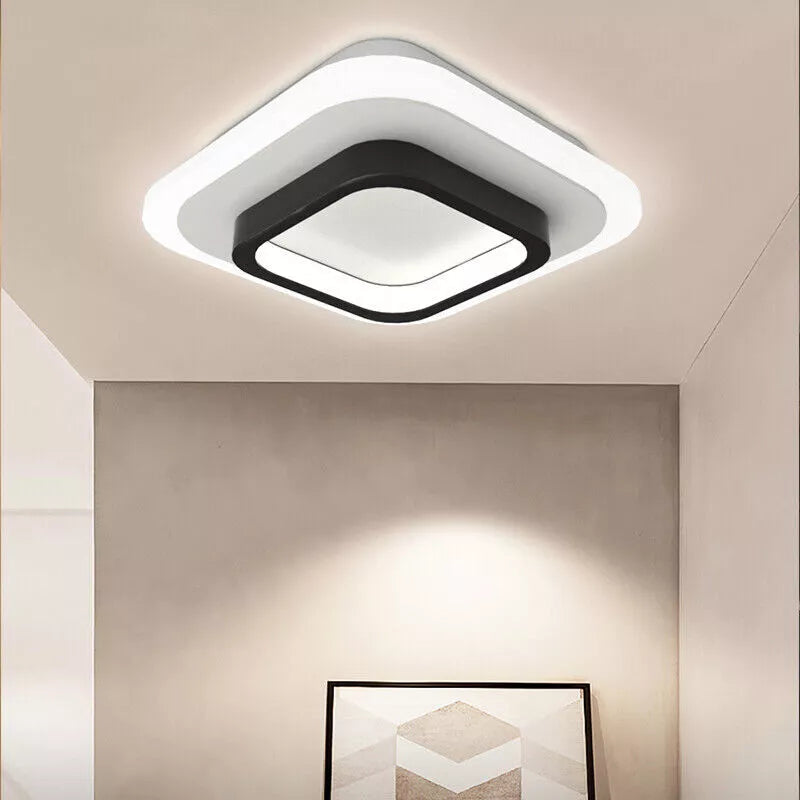 Modern 26W LED Ceiling Light with warm white glow in a stylish bedroom.