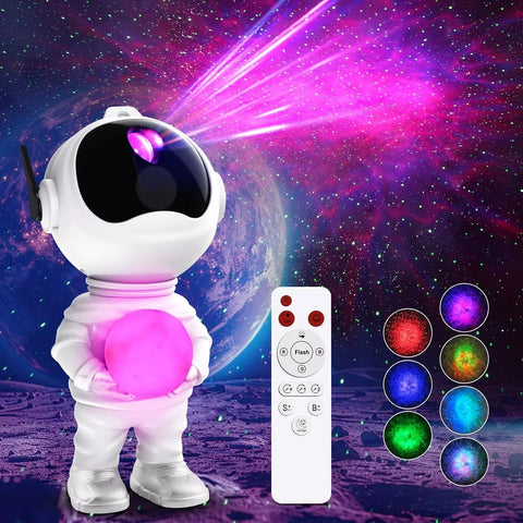 3-in-1 Astronaut Galaxy Star Projector with Moon Lamp | 33 LED Nebula Effects, Remote & Timer | Perfect Room Décor & Gift for Kids & Teens 3-in-1 Astronaut Galaxy Star Projector with Moon Lamp | 33 LED Nebula Effects, Remote & Timer | Perfect Room Décor & Gift for Kids & Teens