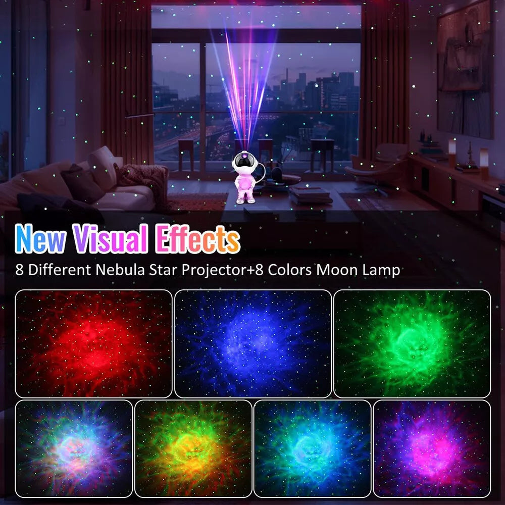 3-in-1 Astronaut Galaxy Star Projector with Moon Lamp | 33 LED Nebula Effects, Remote & Timer | Perfect Room Décor & Gift for Kids & Teens 3-in-1 Astronaut Galaxy Star Projector with Moon Lamp | 33 LED Nebula Effects, Remote & Timer | Perfect Room Décor & Gift for Kids & Teens