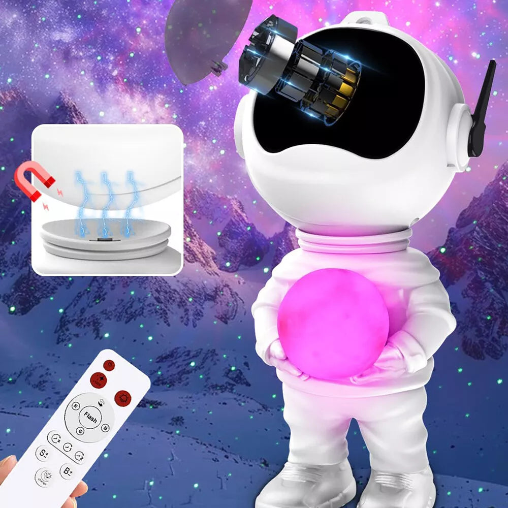 3-in-1 Astronaut Galaxy Star Projector with Moon Lamp | 33 LED Nebula Effects, Remote & Timer | Perfect Room Décor & Gift for Kids & Teens 3-in-1 Astronaut Galaxy Star Projector with Moon Lamp | 33 LED Nebula Effects, Remote & Timer | Perfect Room Décor & Gift for Kids & Teens
