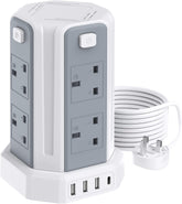 3M Multi-outlet power strip with USB ports on a white background