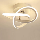 Modern Creative White 2 Ring LED Ceiling Light