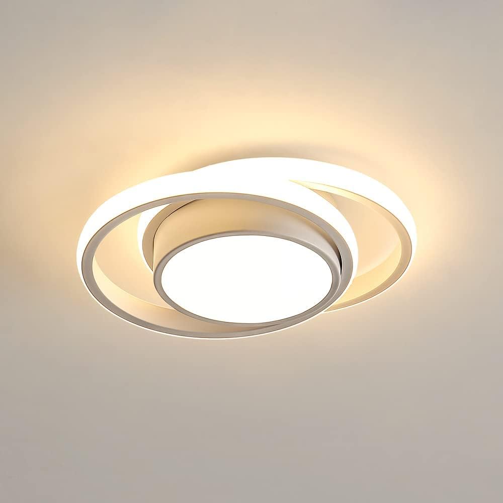 Modern 32W LED Ceiling Light installed in a cozy UK bedroom