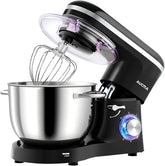 Stand Mixer 6.2L – Electric Food Mixer for Baking with Stainless Steel Bowl, Dough Hook, Wire Whip & Beater – Black
