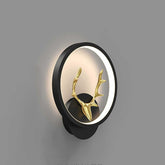LED Indoor Wall Light, Nordic Minimalist Led Indoor Wall Light, Neutral Light Creative Geometry Wall Sconces Luminaire, Golden Deer Self (Color : A)