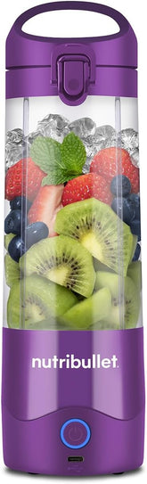 Portable Blender in Purple – 475ml Cup, Powerful Extractor Blade, USB-C Charging, To-Go Lid – 15+ Blends – Travel Juicer