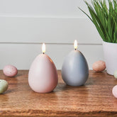 LED Wax Egg Candles Set of 2, Flameless Decorative Egg Candles for Easter Display
