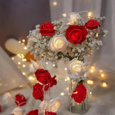 Rose Flower Fairy String Lights 6M with 40 LEDs, Battery Operated Decorative Lights for Romantic Indoor and Outdoor Décor