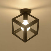 E27 Retro Vintage Industrial Flush Mount Ceiling Light, Retro Pendant Lighting Hanging Ceiling Light Fixture Cage Lamp for Hallway Stairway Bedroom Kitchen warehous bar Dining Room