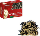 600 warm white chaser lights with Christmas Workshop packaging on a white background