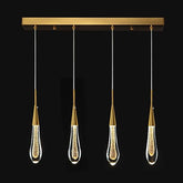 Adjustable Crystal Teardrop Pendant Light - Champagne Bubble Design LED