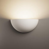 Decorative Plaster Wall Light - Paintable E27 LED Uplight with Warm White Bulb Included