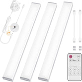 Under Cabinet LED Light Bar with Remote, Timer & Hand-Wave Control 3x30cm