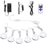Under Cabinet Kitchen Lights 6 Pack Dimmable LED with Remote 6000K