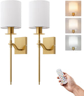 Rechargeable Battery Wall Lights 2 Pack Bronze