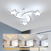 Ceiling light fixture with star and moon design in a room setting