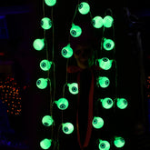 5M 30 LED Halloween Eyeball String Lights – Battery Powered Green Outdoor Halloween Decorations with 8 Lighting Modes for Garden, Porch, Fence & Parties