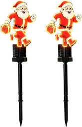 Solar Stake Lights, Christmas Santa LED Pathway Lights for Yard Patio Decor