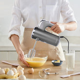 Aigostar Adela 30XQA 400W Hand Mixer – 5 Speeds & Turbo Boost Electric Whisk – Silver