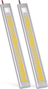 12V LED Light Strip for RV Trailer Truck Van 4000K 2Pack Silver 10.55in