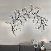 White LED Willow Vine Lights for Bedroom Wall Décor, 8ft Plug-In Twig Branch Lights with Remote Control for Indoor Home Decoration