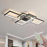 Modern ceiling light fixture with remote control in a room setting