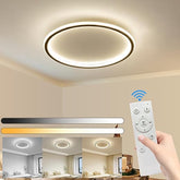 40cm Dimmable LED Ceiling Light with Remote - 3 Color Temperature Semi-Recessed Modern Design
