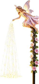 Solar Outdoor Lights – Decorative Waterproof LED Fairy Sprinkling Statue