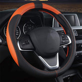 Leather Car Steering Wheel Cover – Universal 15 Inch Anti-Slip Breathable Protector