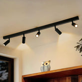 Black 5 Way Ceiling Spotlight Fitting