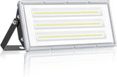 LED flood light with visible brand logo on a white background