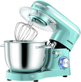 Stand Mixer 6.2L – Powerful Electric Food Mixer with Bowl, Dough Hook, Wire Whip & Beater – Adjustable Speeds – Blue