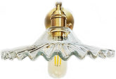 Transparent Industrial Vintage Wall Light – Brass & Glass Sconce