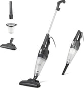 Amazon Basics 2-in-1 Corded Stick Vacuum Cleaner, Lightweight Upright with ECO Motor, HEPA Filter, 13kPa Suction, Black