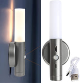 Motion Sensor Indoor LED Wall Light Rechargeable Dimmable Night Lamp