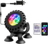 T-SUN RGB Underwater Pond Light with Bluetooth App & Remote Control – IP68 Waterproof Submersible LED Fountain Spotlight for Ponds, Aquariums & Gardens
