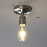 Brushed Industrial Ceiling Pendant Light, One-Head E27 Hanging Lamp Without Shade, Modern Loft Style for Kitchen, Bedroom, Hallway