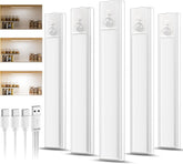 5 Pack Rechargeable Under Cabinet Lights with Motion Sensor – Wireless LED Cupboard Lighting with 3 Brightness Levels & Magnetic Mount - Light Up the Dark Corners You Use Every Day