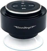 Upgraded Shower Speaker – IPX7 Waterproof Bluetooth Speaker with Suction Cup, Hook Clip, Mic & 12H Playtime – Black Silver