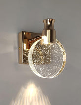 Crystal Bubble Wall Lamp - 3 Color LED Sconce Light