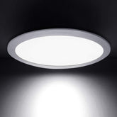 Ultra-slim LED ceiling light mounted on a modern white ceiling