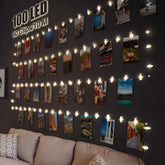 litogo 100 LED Photo Clip String Lights 10m – Warm White Battery Powered Fairy Lights with 60 Photo Pegs for Bedroom, Wedding, Birthday & Party Decorations