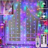 Unihoh Multicolor LED Curtain Fairy Lights 300 LEDs 3x3m USB Operated