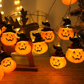Jsdoin 5m Halloween Pumpkin String Lights – 20 LED Battery Powered Warm White Fairy Lights for Indoor & Outdoor Party, Garden, Home & Festival Decorations