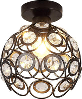 Modern Vintage Black Globe Ceiling Light