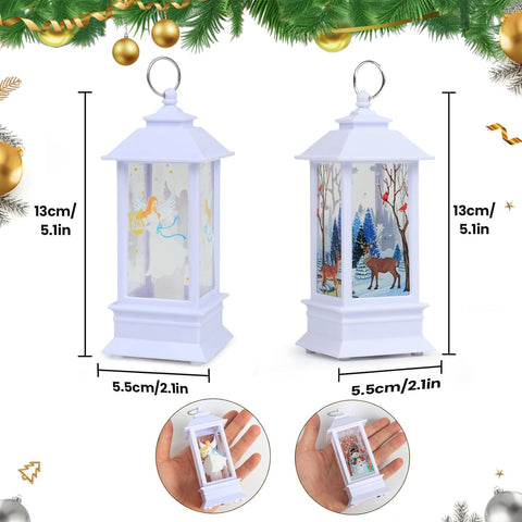 3PCS White Christmas Lanterns with LED Tea Light 3PCS White Christmas Lanterns with LED Tea Light